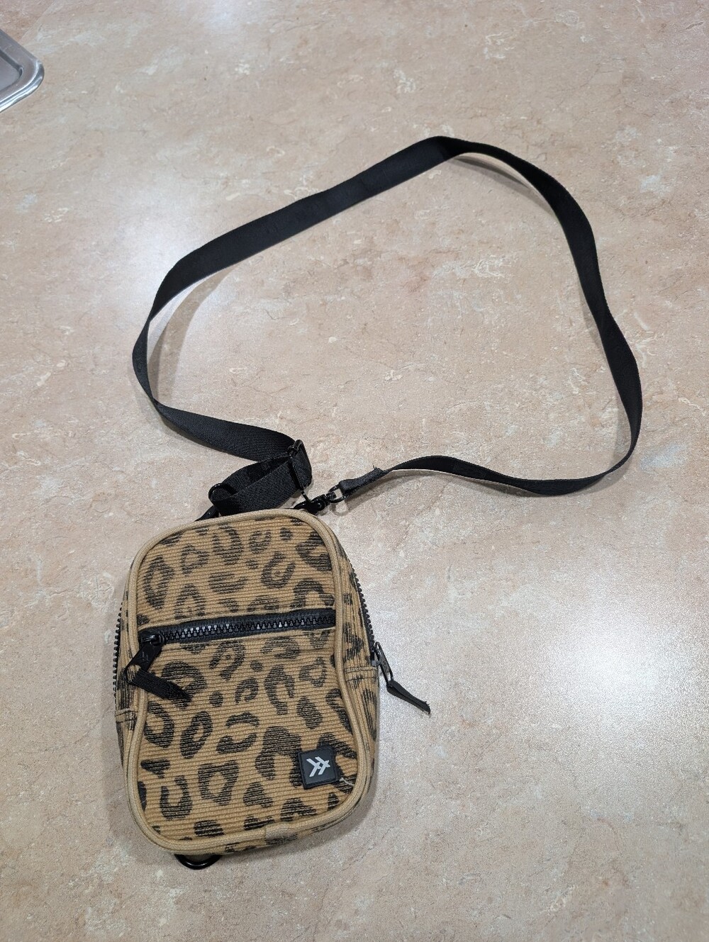 Thread Wallet Leopard Print Crossbody Bag